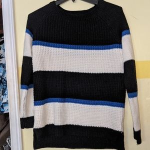 Black and white striped sweater